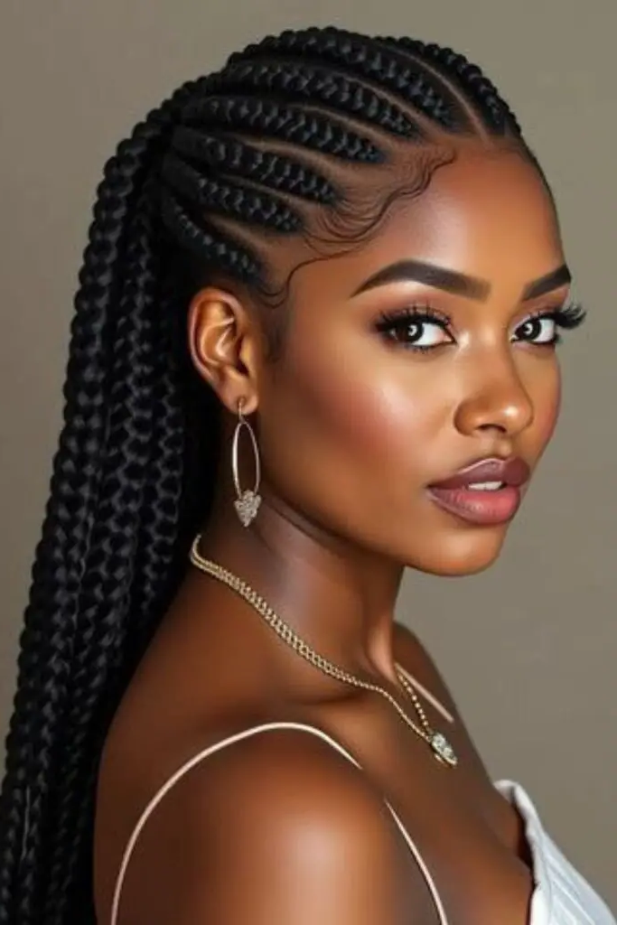 27 Best Big Cornrows Hairstyles 16 14. Understated Classic Rows