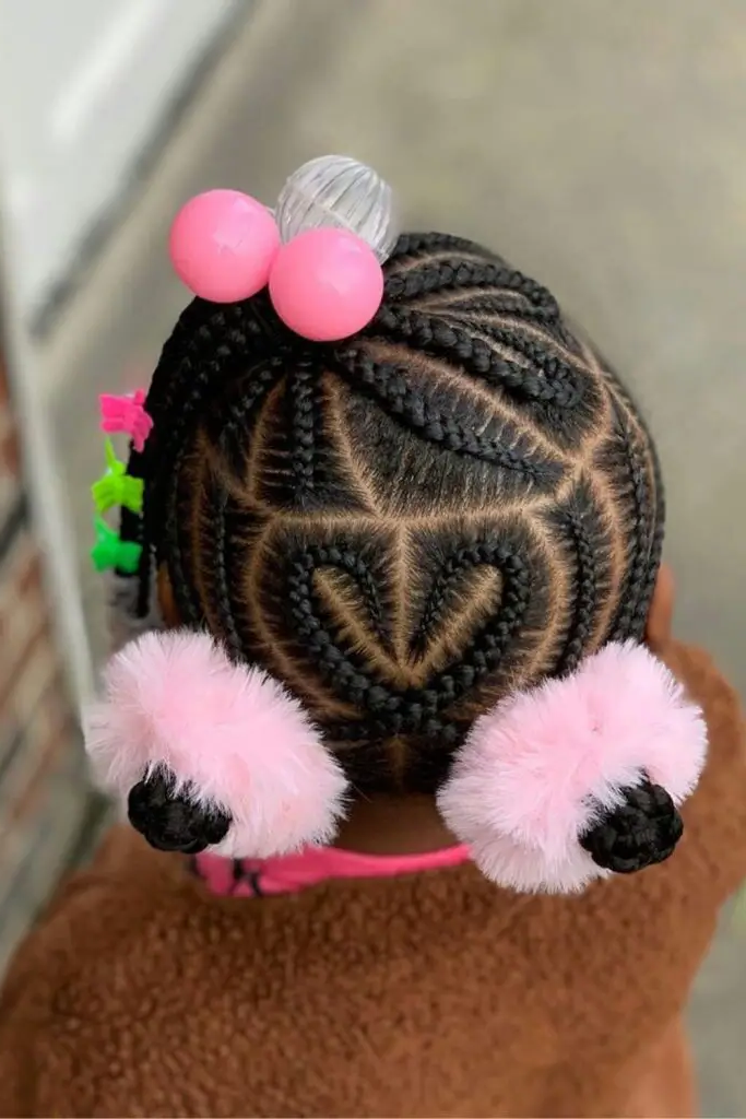 29 Cute Toddler Braids Hair Ideas 17 15. Chevron Cornrow Magic
