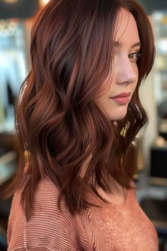29 Stunning Summer Hair Color for Brunettes 17 15. Chocolate Cherry Rush