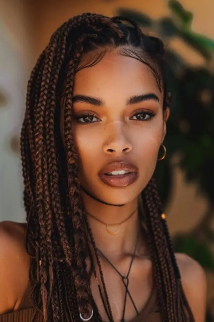 29 Gorgeous Micro Braids Hairstyles 17 15. Chunky Micro Braids Mix