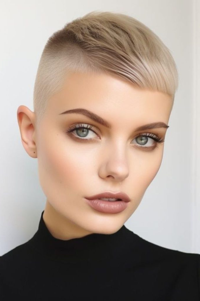 27 Gorgeous 2025 Haircuts for Women 17 15. Dramatic Buzz Cut