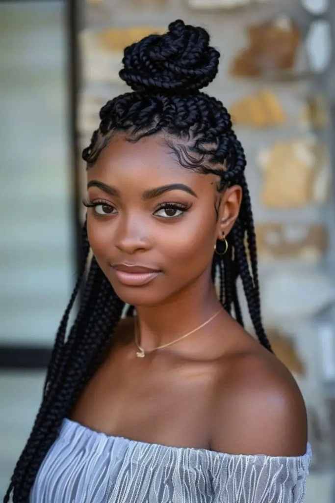 28 Great Female Loc Styles 17 15. Flirty Half-Up Locs