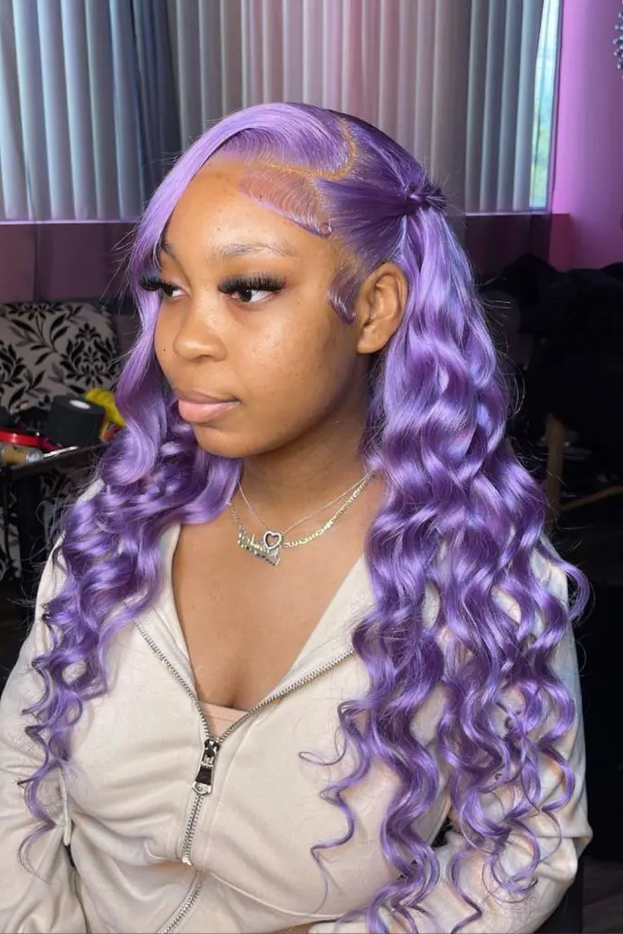 28 Beautiful Deep Wave Hairstyles 17 15. Frosted Lavender Waves