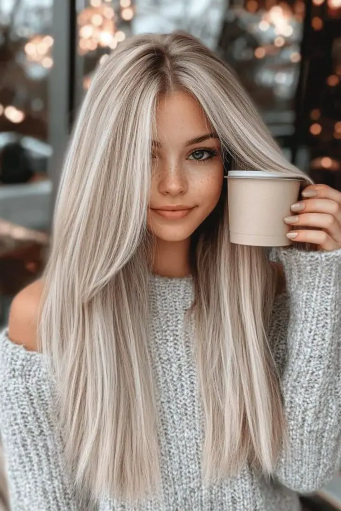 29 Grey Blonde Hair Ashy Highlights 17 15. Glacier Drift Streaks