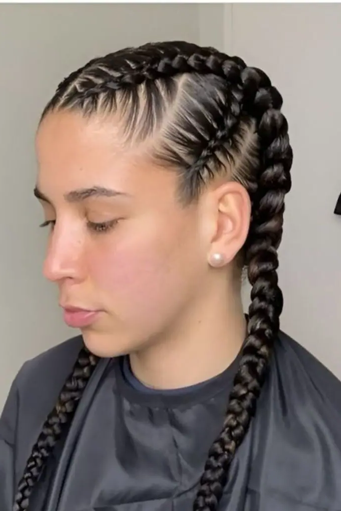 28 Elegant Softball Hairstyles 16 15. Knotted Rope Braid Warrior