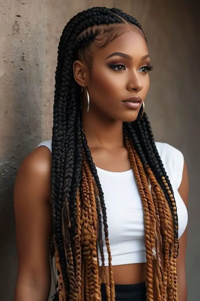 29 Best Black Baddies Hairstyles to Try 16 15. Lava-Tipped Passion Twists
