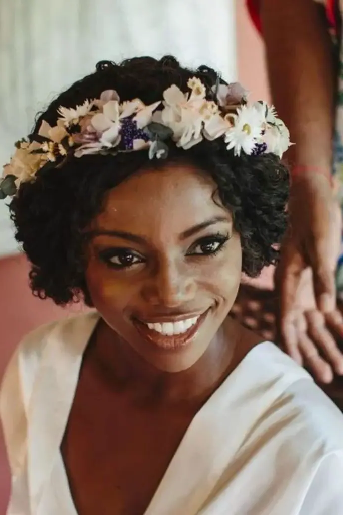 28 Stunning Bridal Locs Hairstyles 17 15. Twisted Crown Halo