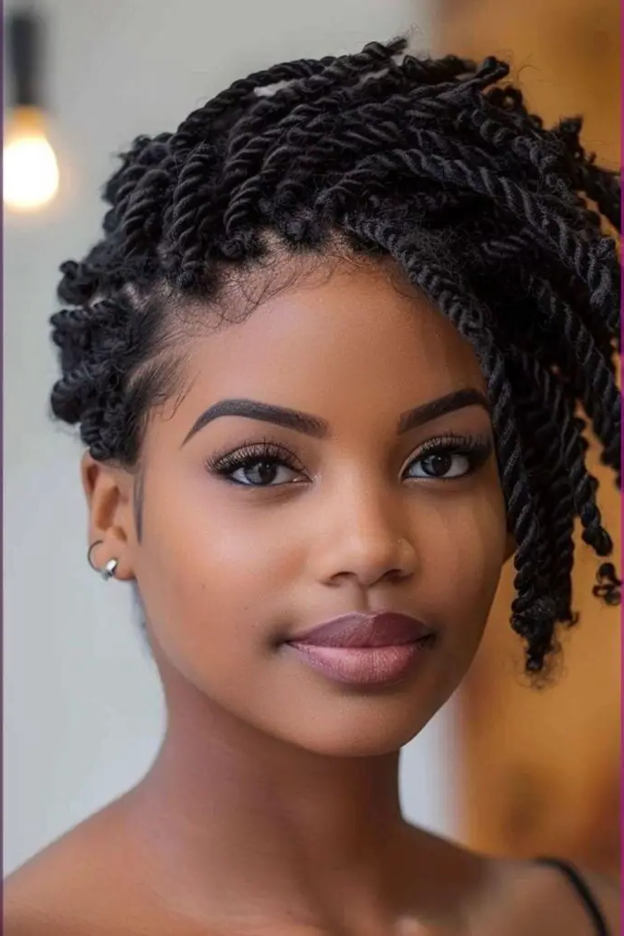 28 Small Dreads Black Women Ideas 17 15. Twisted Rope Illusion