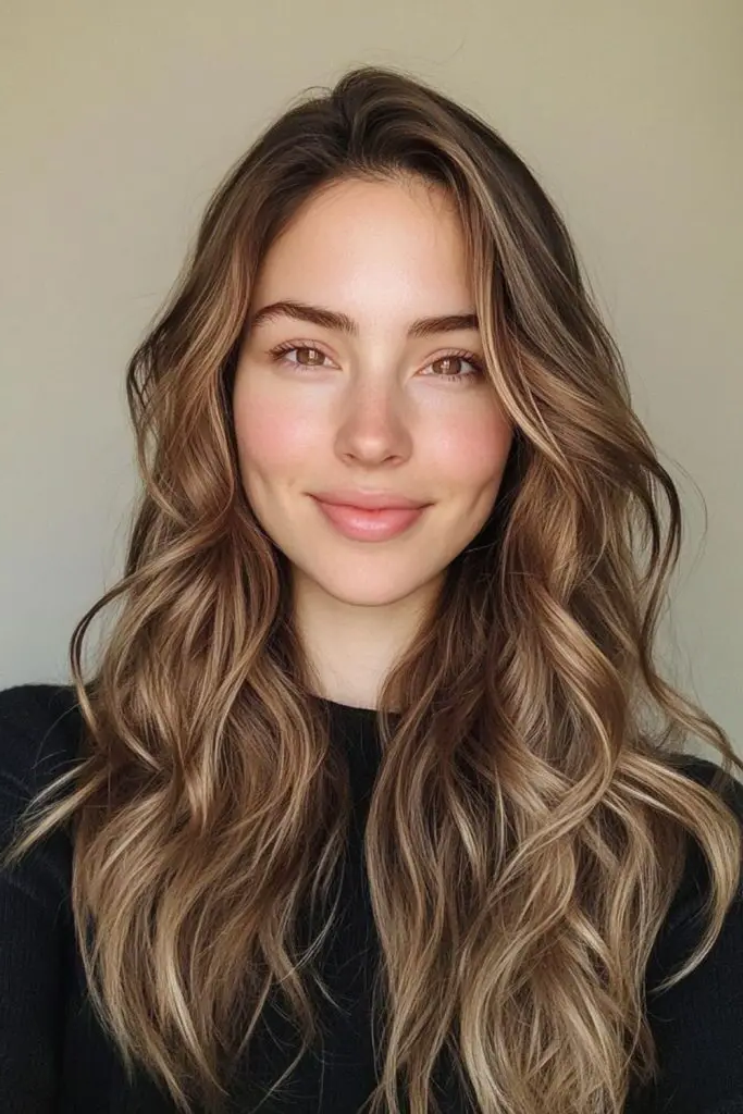 29 Wavy Layered Haircuts 16 15. Velvet Storm Waves