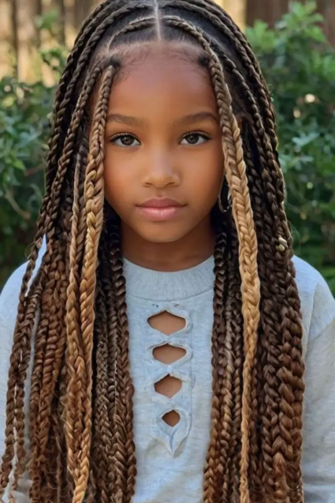 28 Trendy Kids Cornrow Hairstyles 18 16.Crinkle Cornrows: Textured Perfection