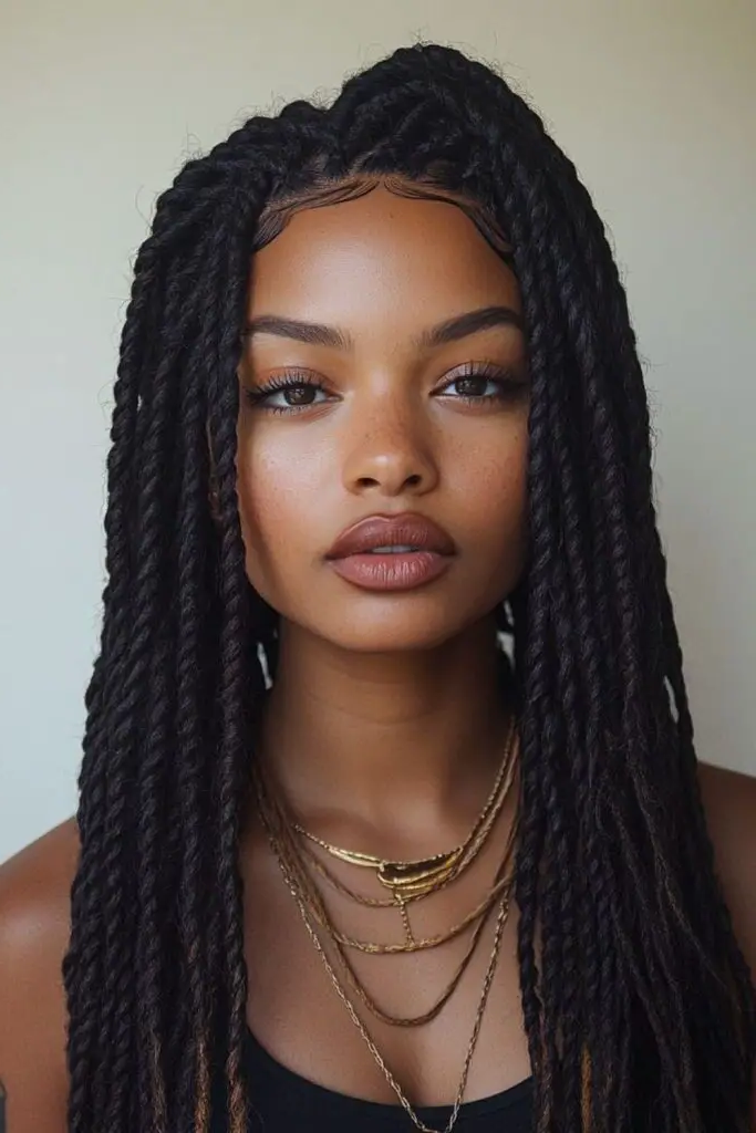 28 Great Female Loc Styles 18 16.Sleek, Polished Locs