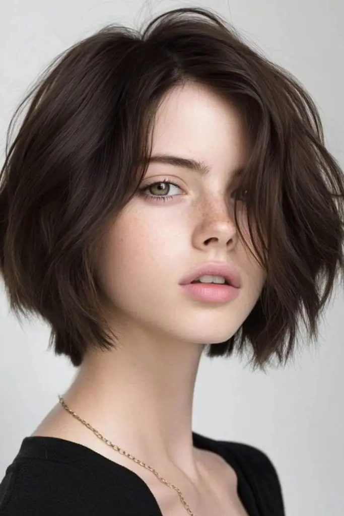 28 Best Choppy Layered Bob Hairstyles 18 16. Effortless Urban Chop