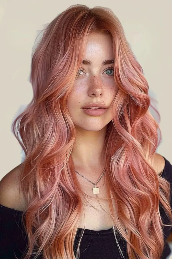 28 Best Spring Hair Color Trends 2025 18 16. Pink Champagne Drizzle