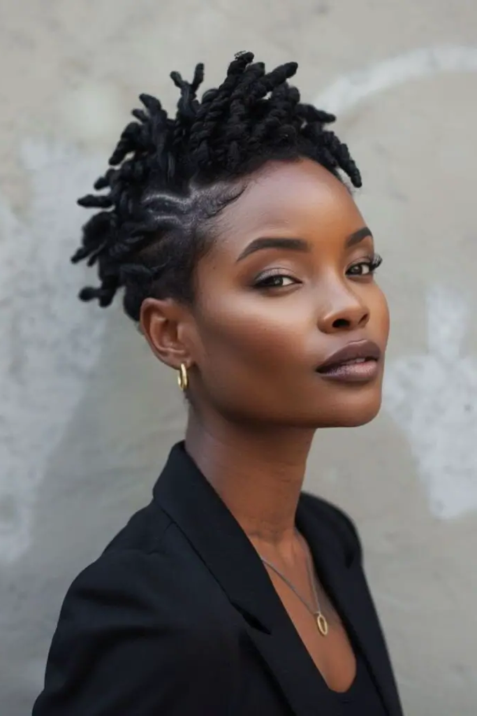 28 Small Dreads Black Women Ideas 18 16. Pixie Loc Allure