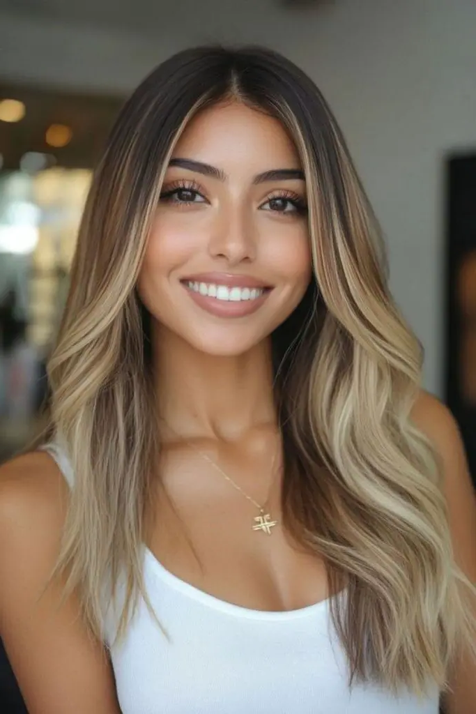 28 Trendy Spring 2025 Hair Trends 18 16. Soft-Goth Shadow Root