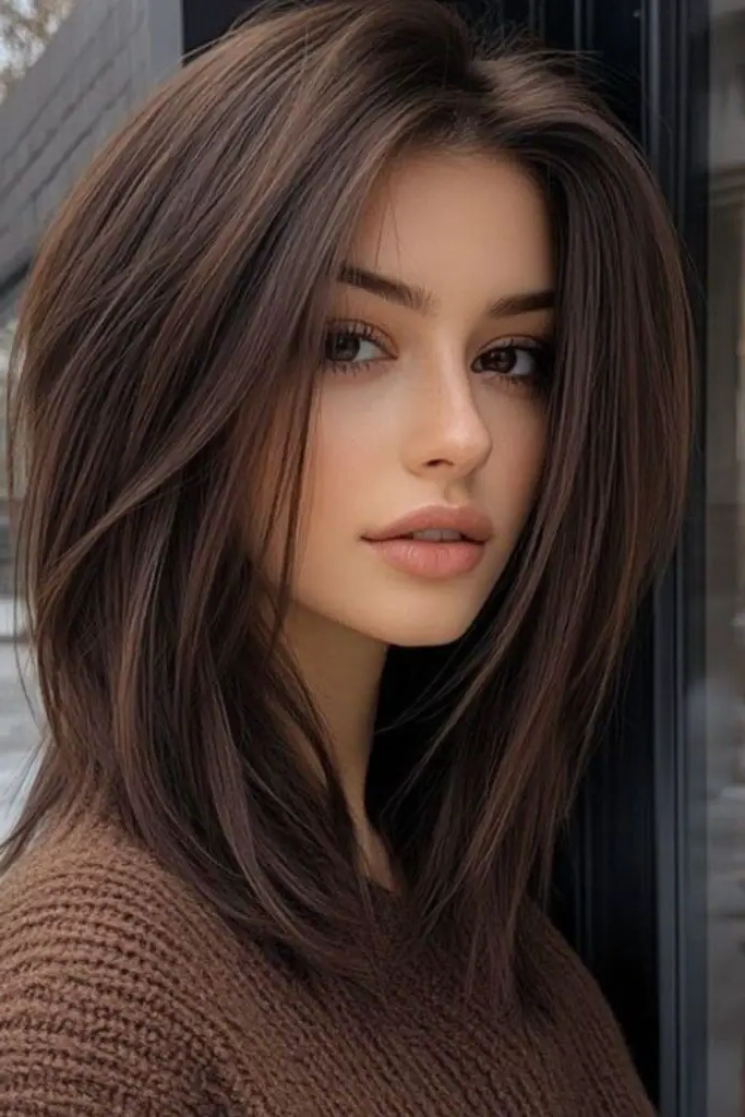 27 Cute Medium Length Haircuts 18 16. Subtle A-Line Sophistication