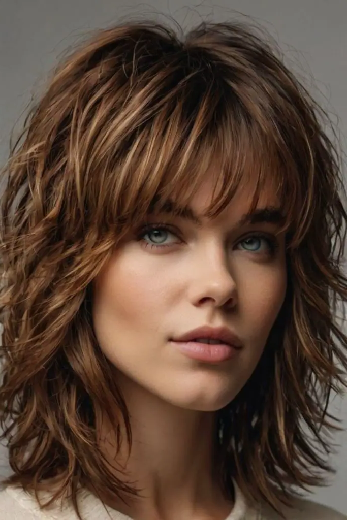 27 Best Hairdos for Thin Hair Ideas 18 16. Textured Shag Cut
