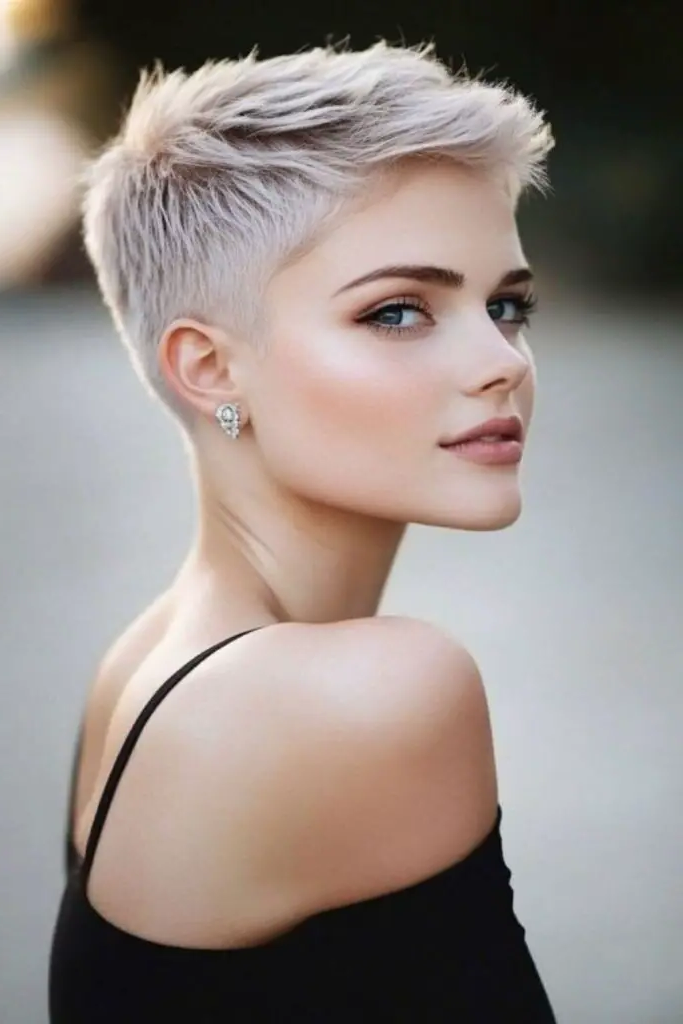 28 Super Short Pixie Cuts Inspirations 18 16. Ultra-Sleek Power Cut