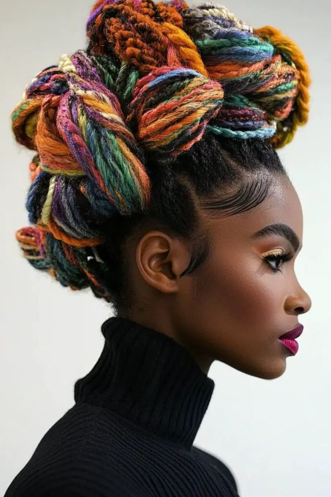 29 Brilliant Brazilian Wool Hairstyles 18 16. Vibrant Wool Streaks