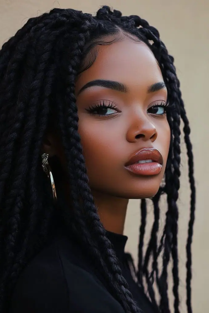 28 Great Female Loc Styles 19 17.Criss-Cross Locs