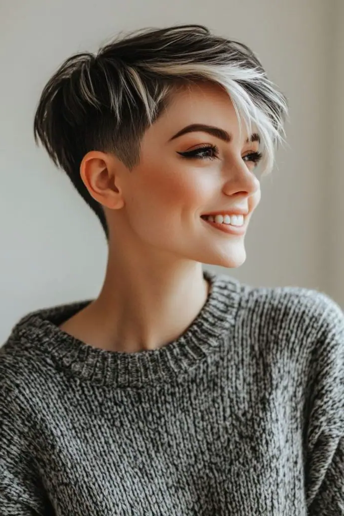 28 Super Short Pixie Cuts Inspirations 19 17. Bleached Edge Warrior