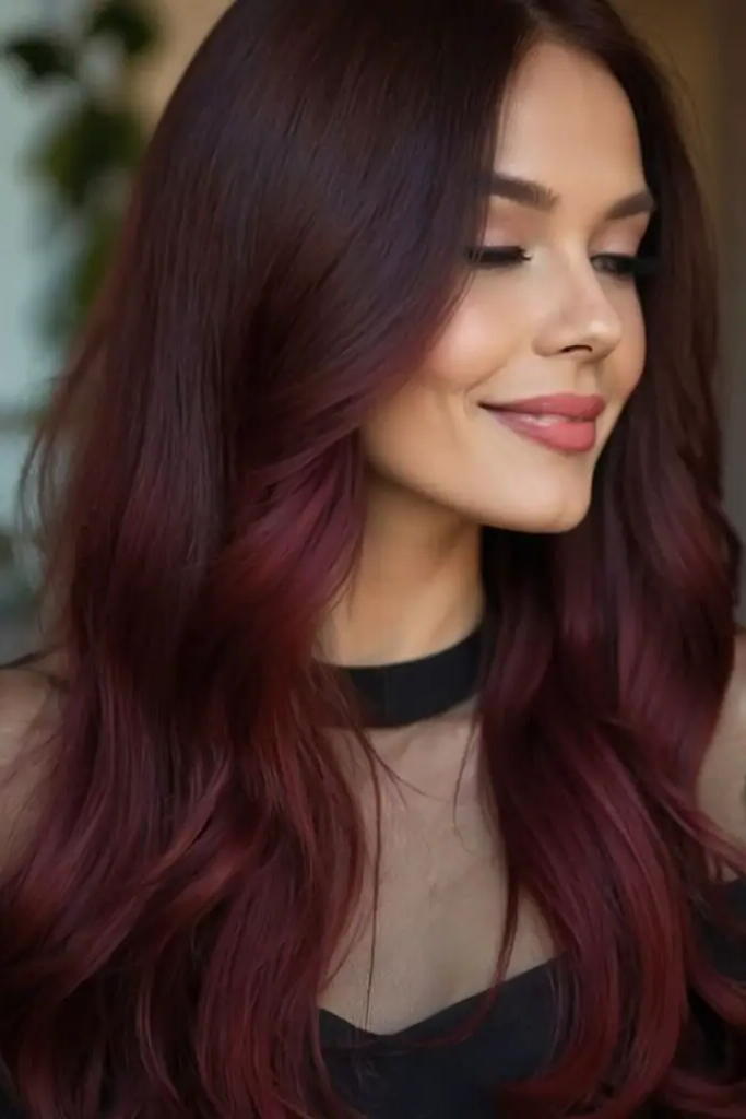 29 Dark Cherry Coke Hair Color Ideas 19 17. Cabernet Cola Luxe