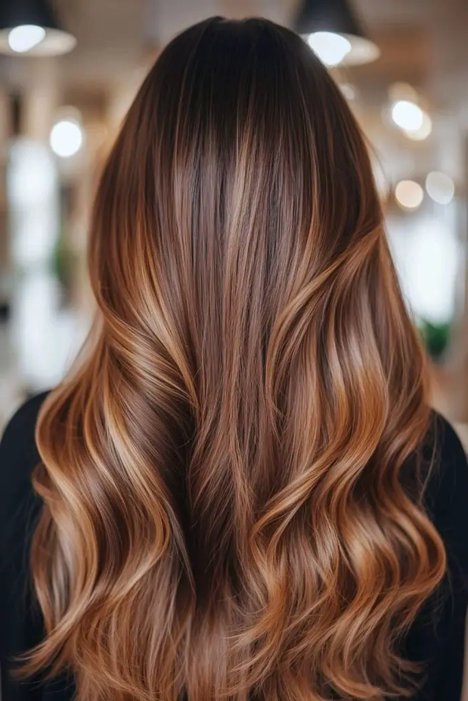 27 Brunette Hair Color Ideas for Summer 19 17. Caramel Mocha Fusion