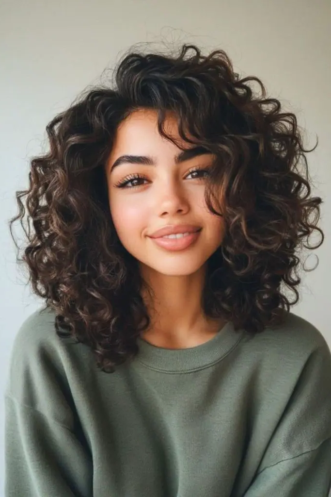 27 Cute Medium Length Haircuts 19 17. Carefree Curls Creation