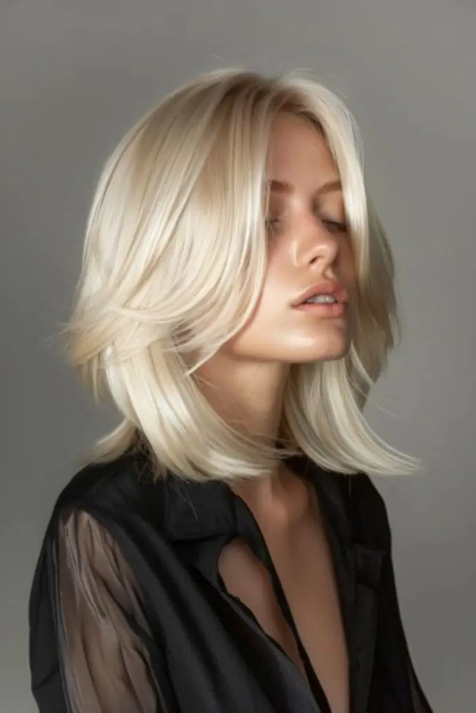 17. Choppy Mid-Length Punk Blonde