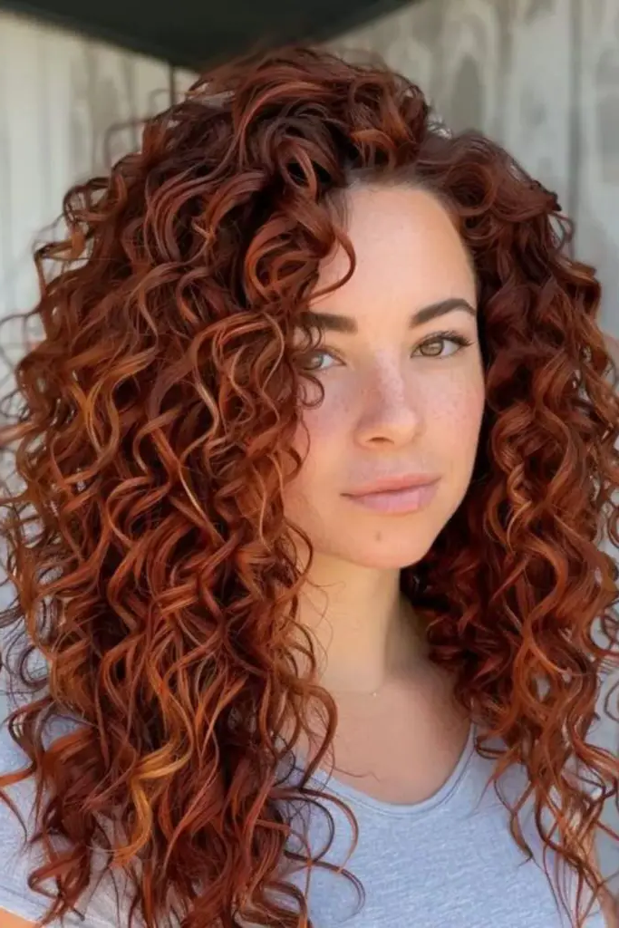 28 Beautiful Deep Wave Hairstyles 19 17. Cinnamon Spice Ripples