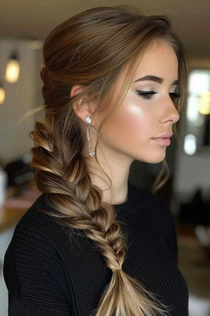 29 Top Spring Hairstyles for 2025 19 17. Fishtail Braid Ponytail