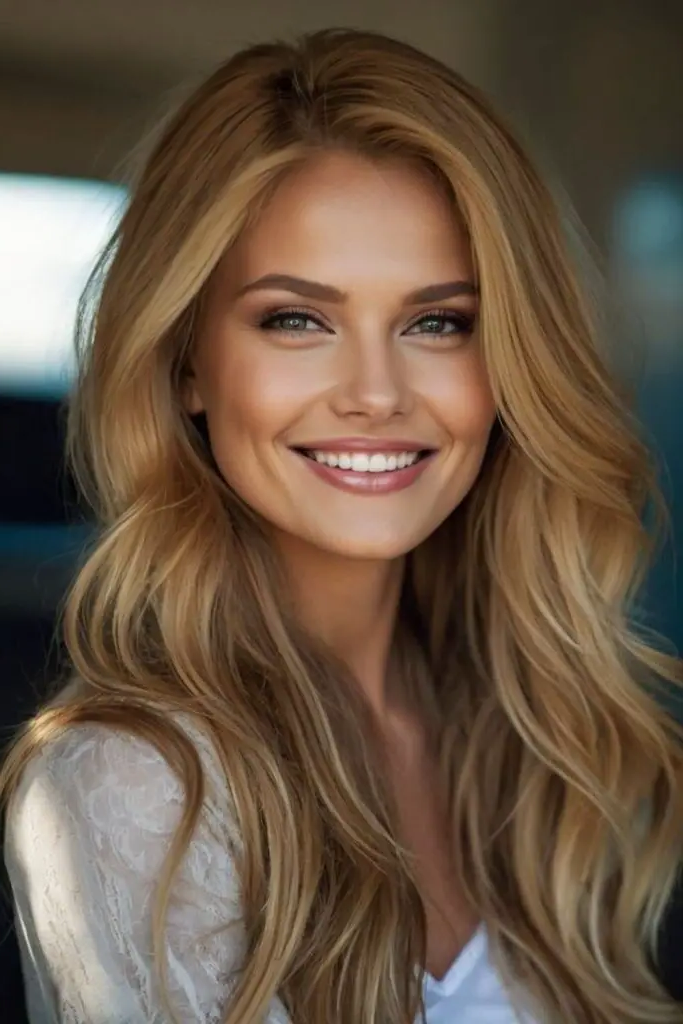 17. Flawless Warm Honey Blonde