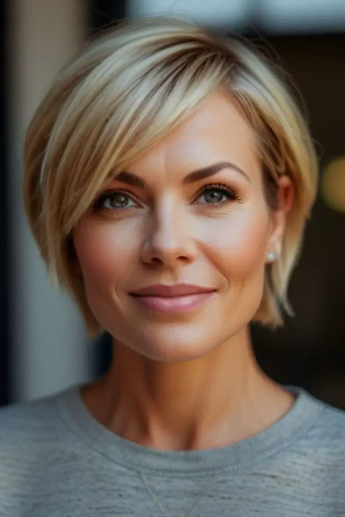 29 Best Bobs for Thin Hair Older Women Ideas 19 17. Tucked Behind the Ear Bob