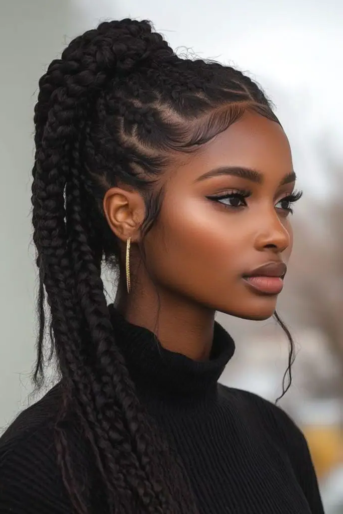 28 Great Female Loc Styles 20 18.Braided Halo Locs
