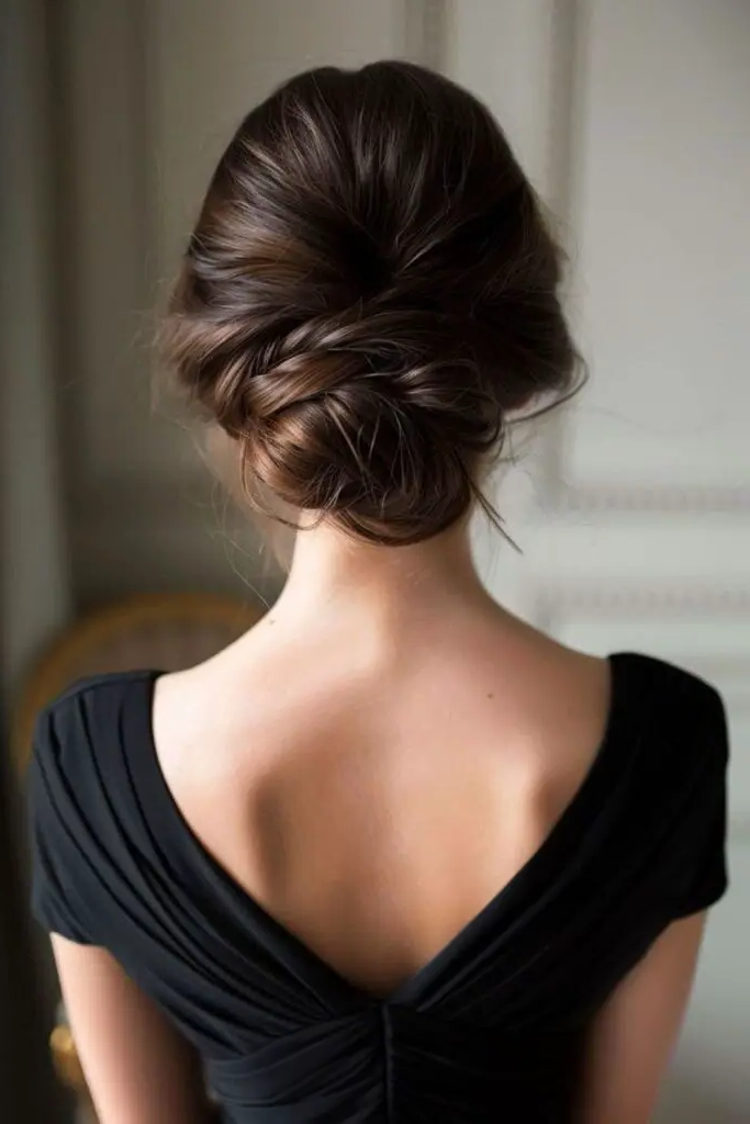 29 Top Spring Hairstyles for 2025 20 18.Elegant Chignon with Twists