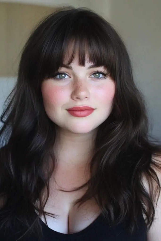28 Best Hair for Round Face Shape Ideas 20 18. Choppy Bangs Playfulness