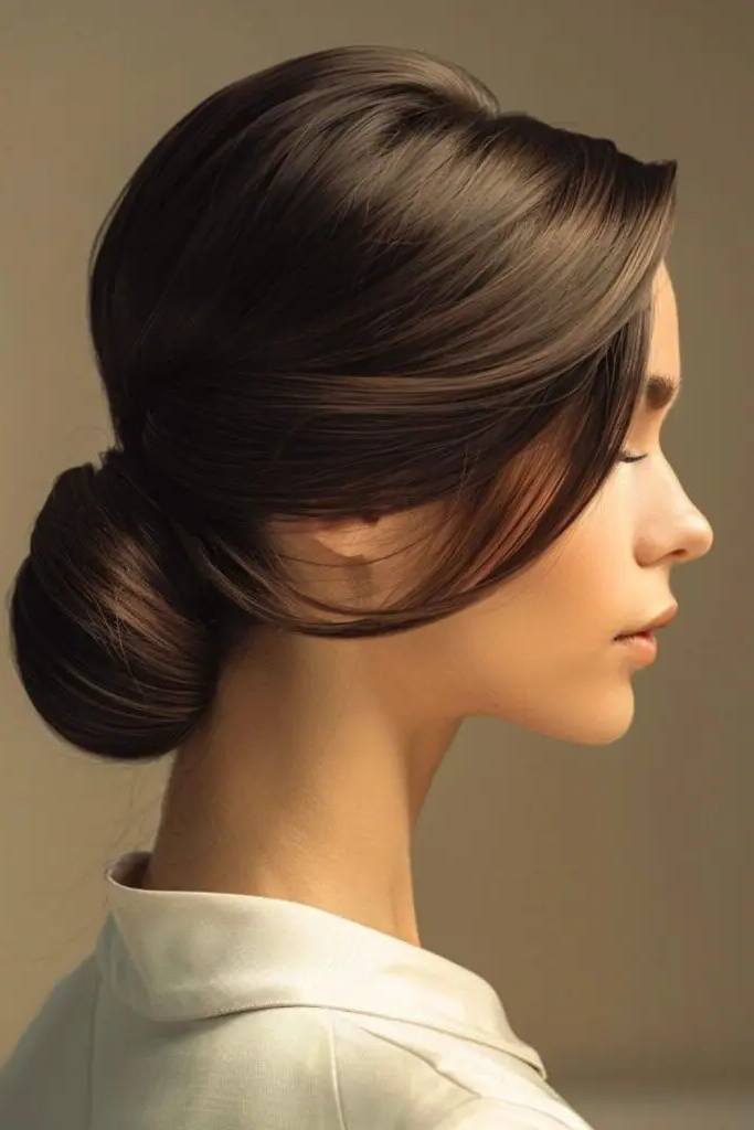 27 Simple Hairstyles for Long Hair 20 18. Classic Chignon Sophistication