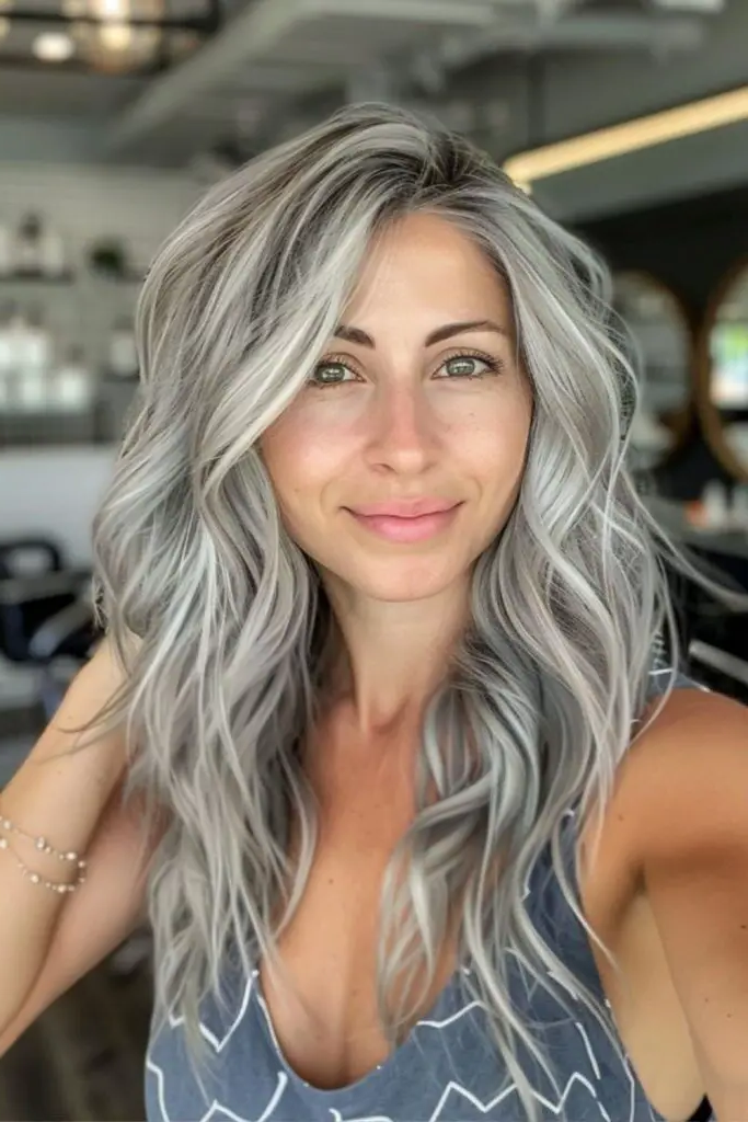 29 Grey Blonde Hair Ashy Highlights 20 18. Cloud Kissed Platinum