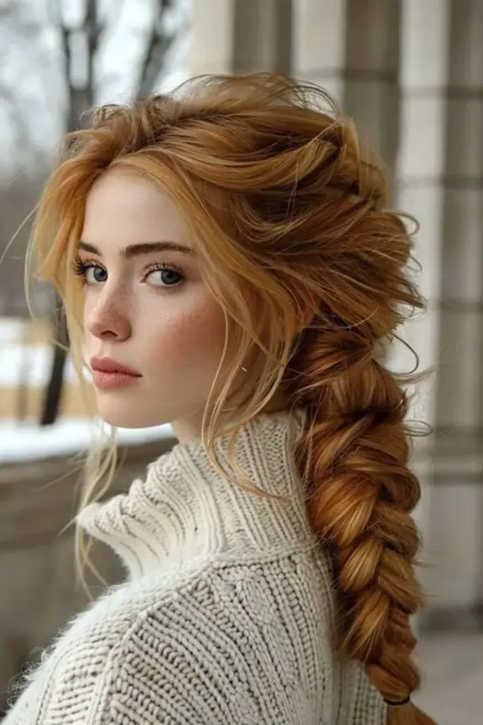 27 Best Winter Hair Braid Ideas 20 18. Frosty Mermaid Tail