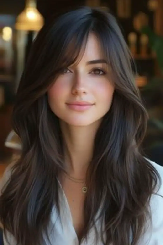 27 Long Layered Haircuts with Face Framing 20 18. Gossamer Twilight Layers