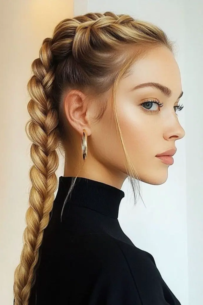 29 Cute Slick Hairstyles 20 18. Infinity Braid Pulled Sleek