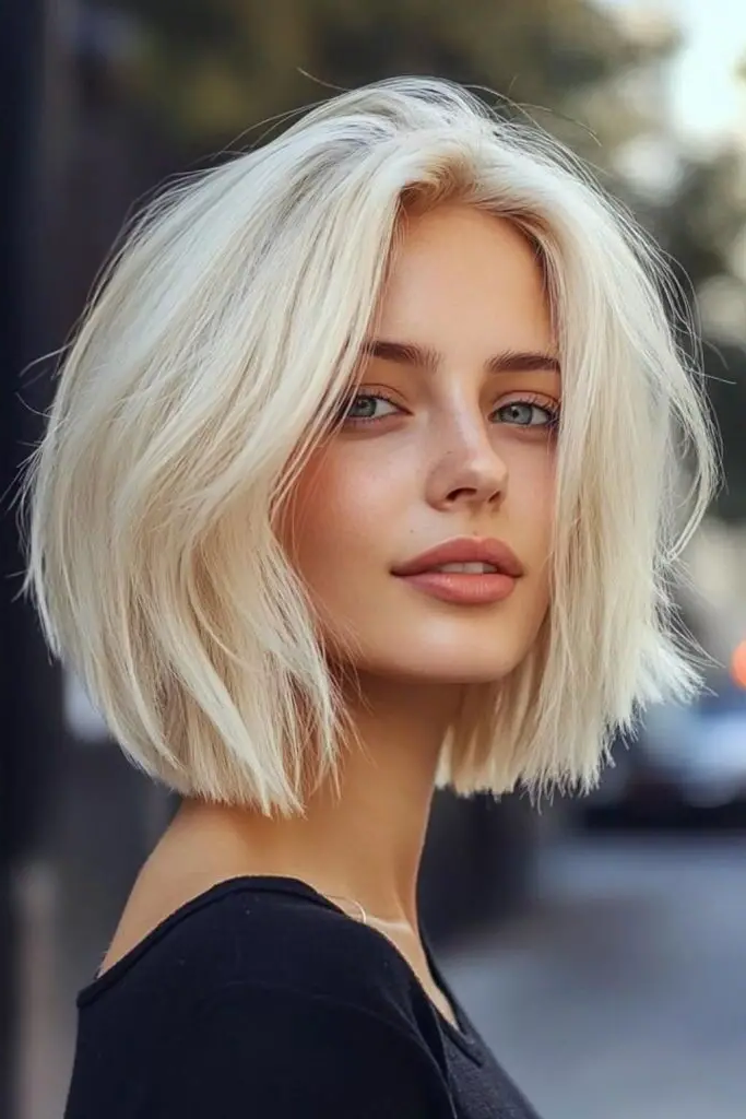 29 Messy Blonde Bob Ideas 20 18. Moonlight Dusted Bob
