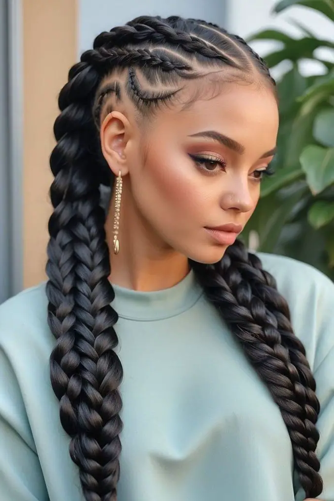 28 Best Volleyball Hairstyles Easy 19 18. Precision-Stitched Lace Braid