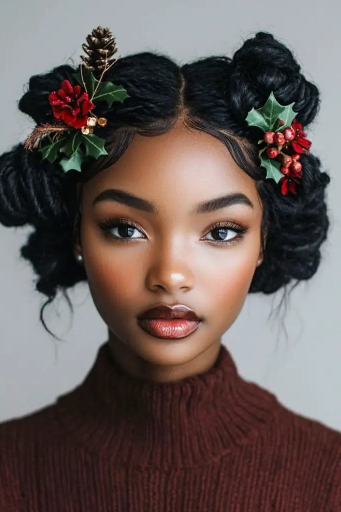 27 Stunning Turtle Neck Hairstyles 20 18. Rope Braid Crown and Warm Attire
