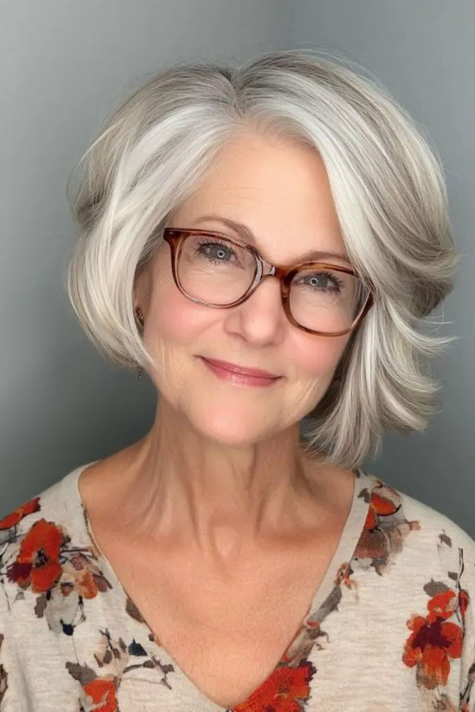 29 Best Sassy Hair Older Women Hairstyles 20 18. Salt-and-Pepper Majesty