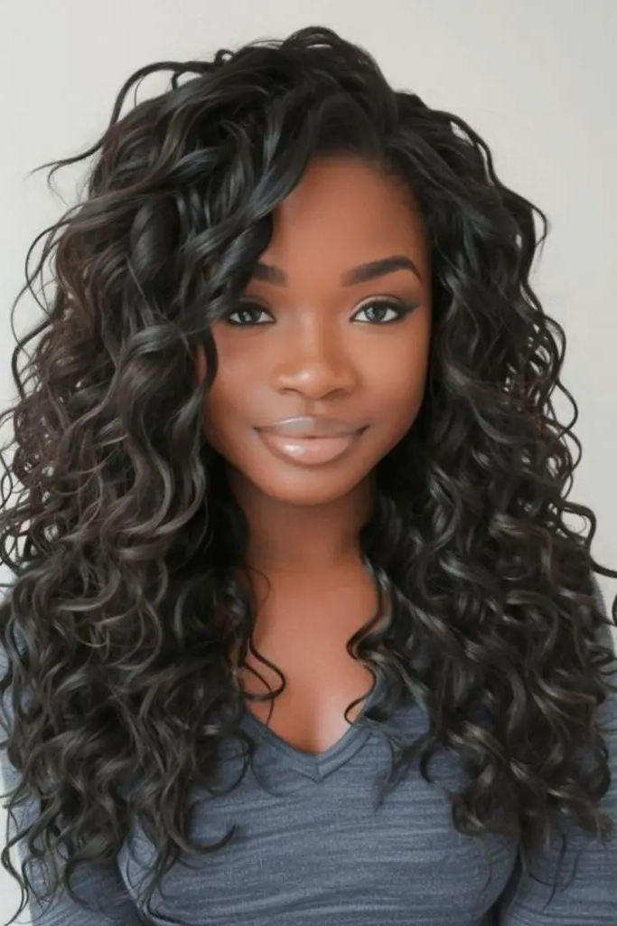 27 Cute Curly Wig Hairstyles 20 18. Secret Garden Waves