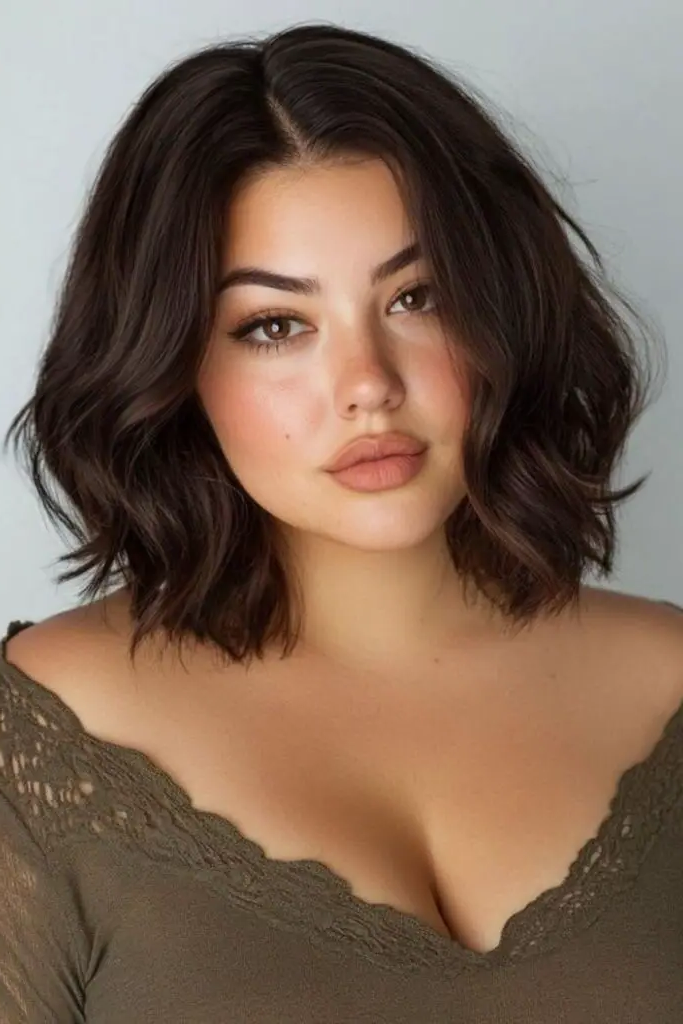 18. Sleek Mid-Parted Perfection