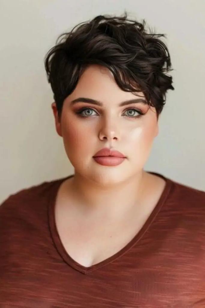 27 Gorgeous Haircuts for Round Chubby Faces 20 18. Soft Waves with Short Layers