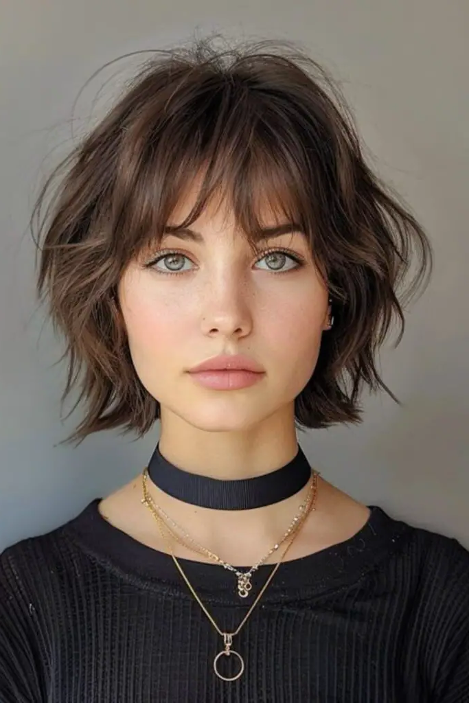 29 Short Bob for Thin Hair Ideas 20 18. Textured Ends Whisper Cut