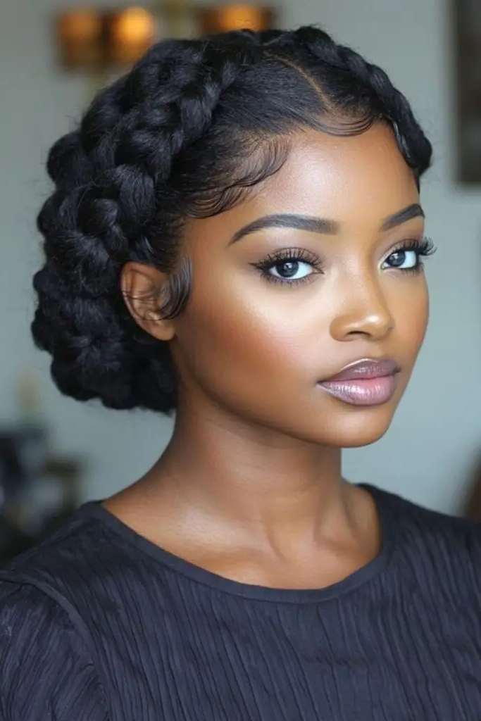 18. Twisted Crown Braids